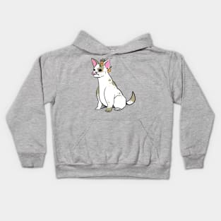 Fancy Floral French Bulldog Kids Hoodie